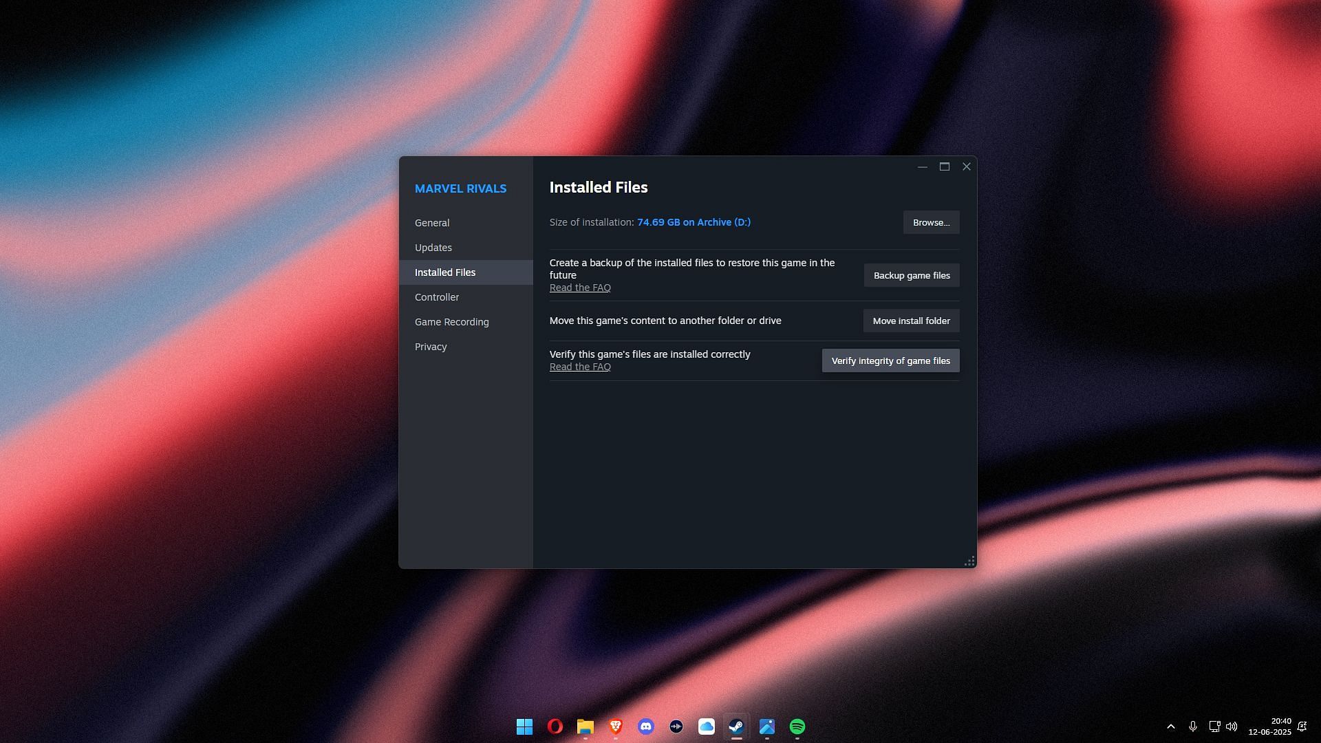 Verifying integrity of game files on Steam (Image via Sportskeeda Gaming || Steam)